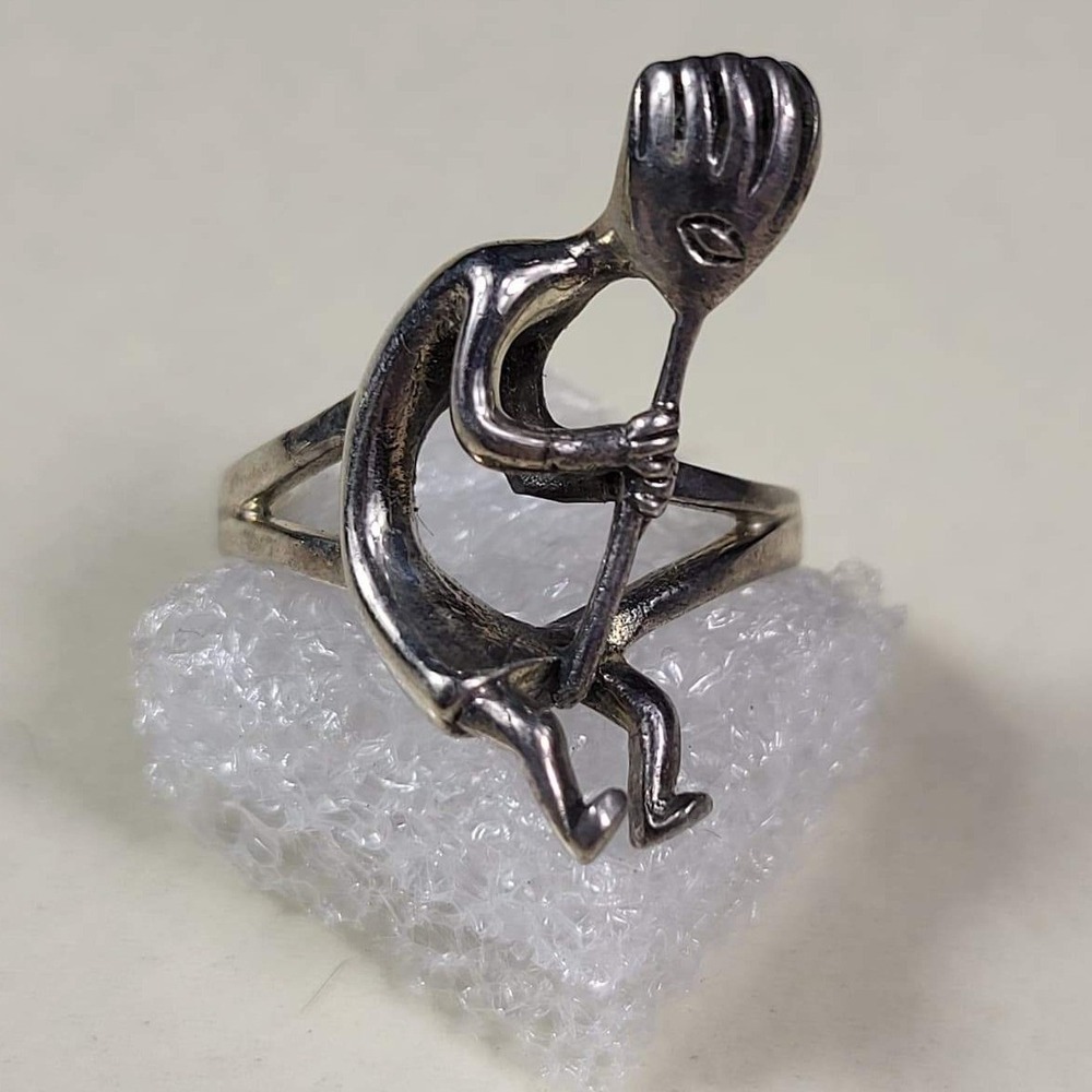 925 Sterling Silver Kokopelli Ring Size 6.5 Vintage Native Southwest